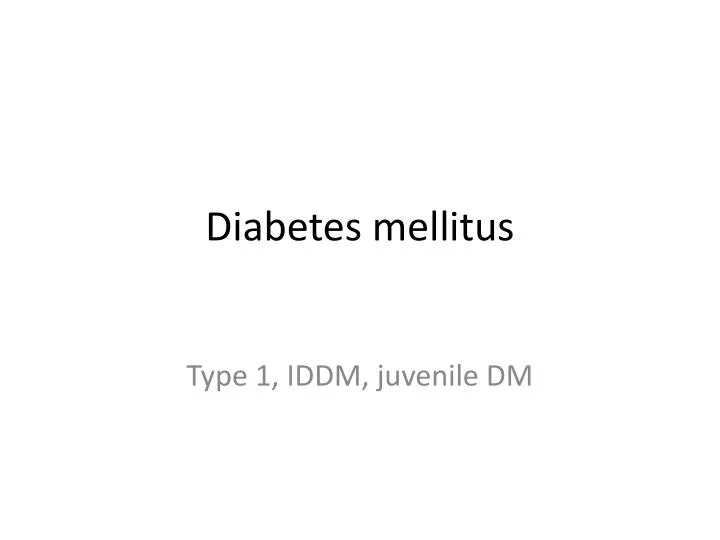 diabetes mellitus