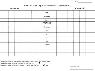 Onion Southern Dispatchers Record of Train Movements