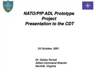 NATO/PfP ADL Prototype Project Presentation to the CDT