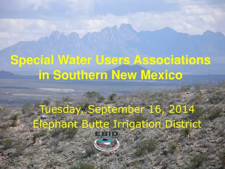 special water users associations in southern new mexico