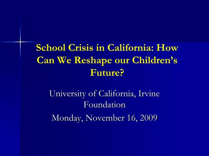 school crisis in california how can we reshape our children s future