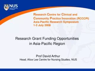 Research Grant Funding Opportunities in Asia-Pacific Region
