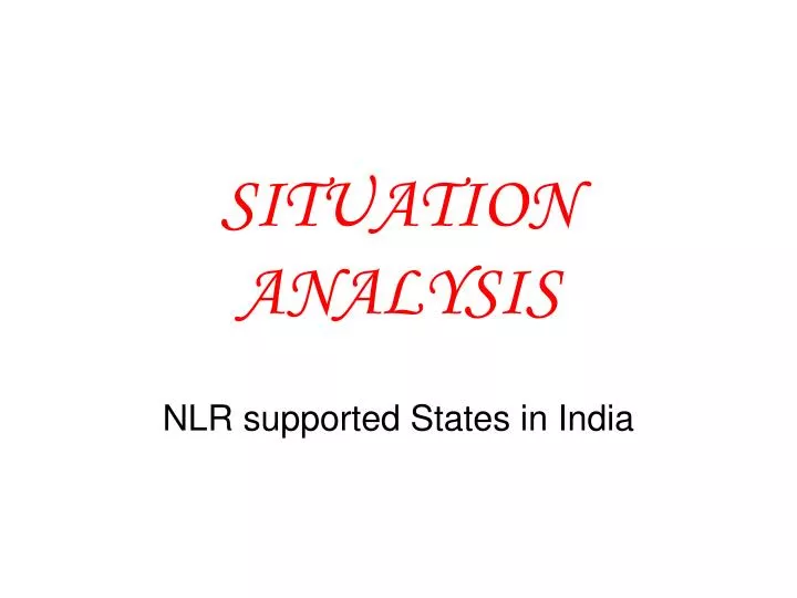 situation analysis