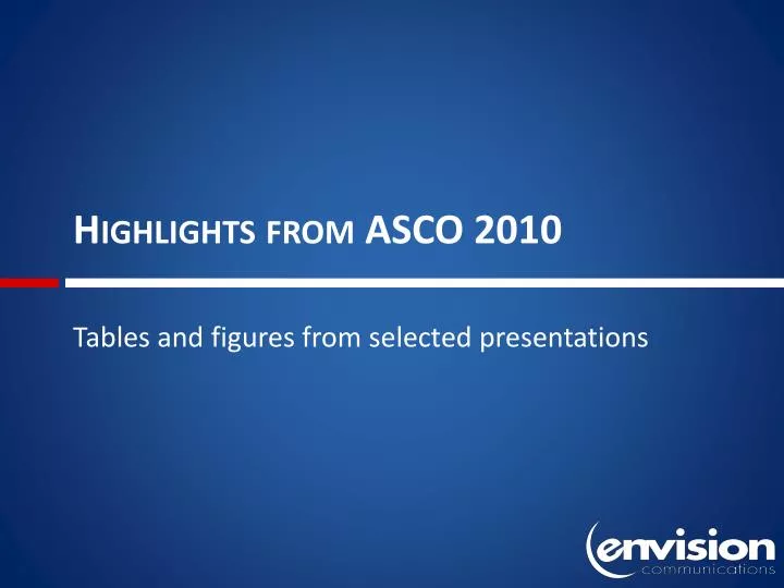 highlights from asco 2010