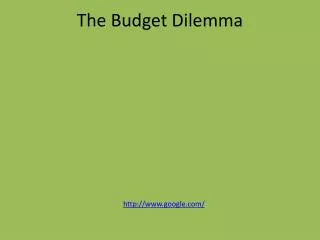 The Budget Dilemma