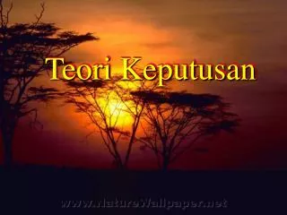 teori keputusan