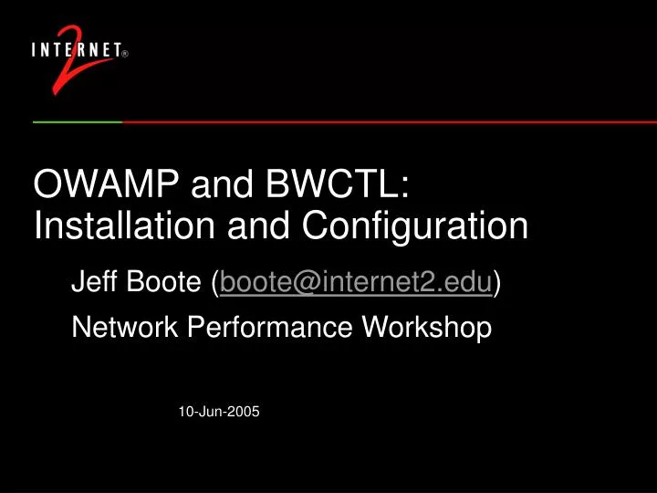 owamp and bwctl installation and configuration