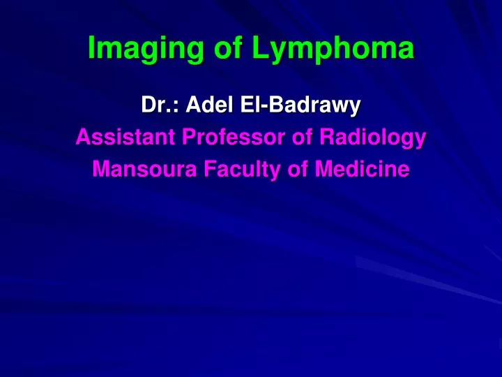 imaging of lymphoma