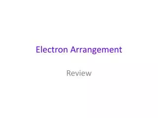 Electron Arrangement