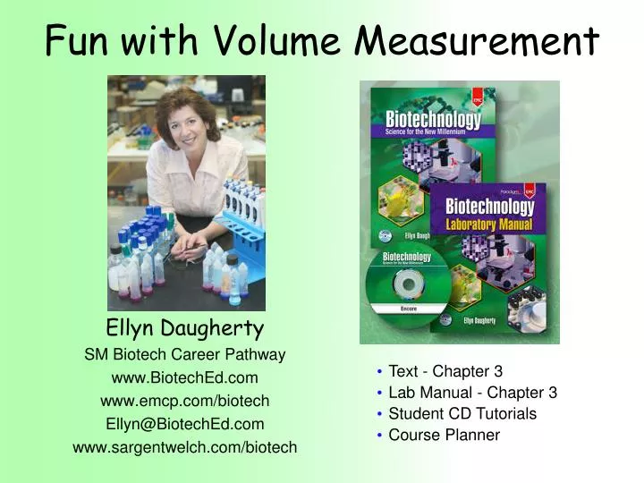 fun with volume measurement