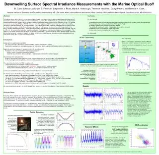 Downwelling Surface Spectral Irradiance Measurements with the Marine Optical BuoY