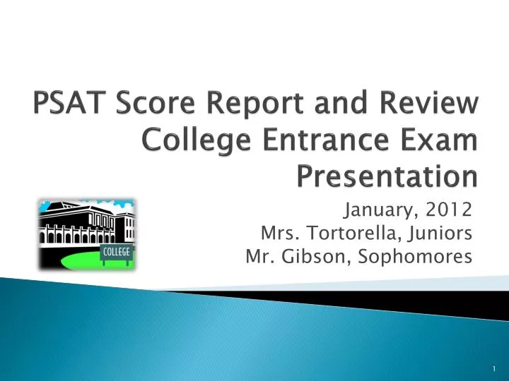 psat score report and review college entrance exam presentation