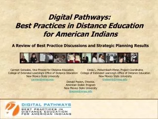Digital Pathways: Best Practices in Distance Education for American Indians