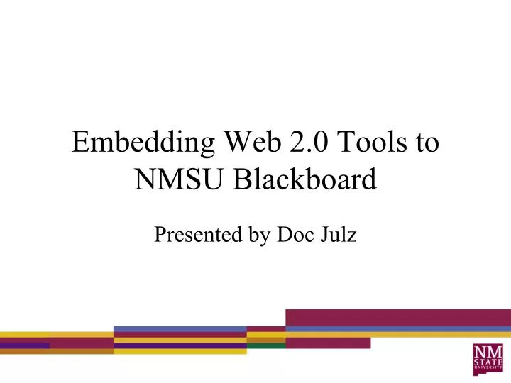 embedding web 2 0 tools to nmsu blackboard