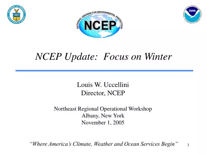ncep update focus on winter