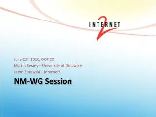 NM-WG Session