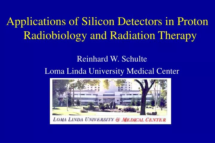 applications of silicon detectors in proton radiobiology and radiation therapy