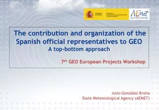 7 th GEO European Projects Workshop