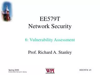 EE579T Network Security 6: Vulnerability Assessment