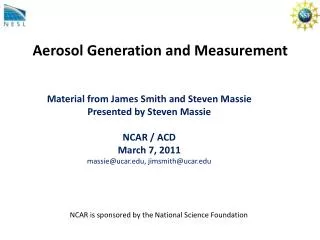 Aerosol Generation and Measurement