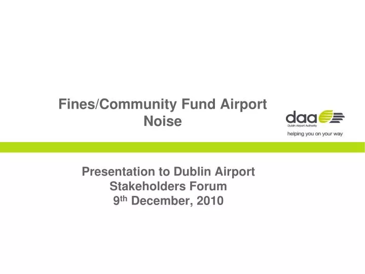 fines community fund airport noise