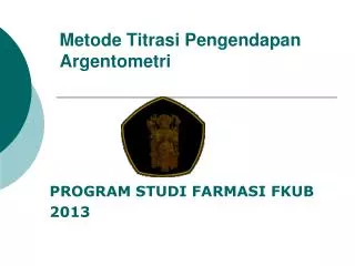 metode titrasi pengendapan argentometri