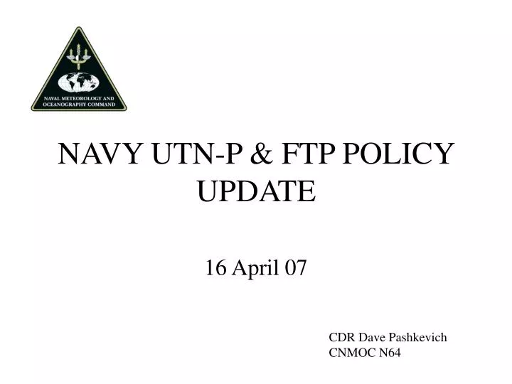 navy utn p ftp policy update