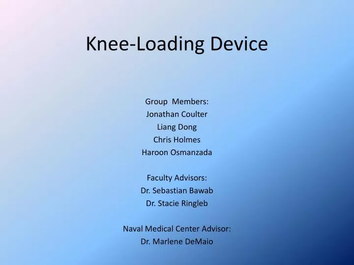 knee loading device