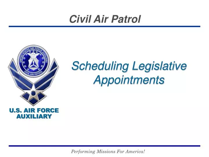 scheduling legislative appointments