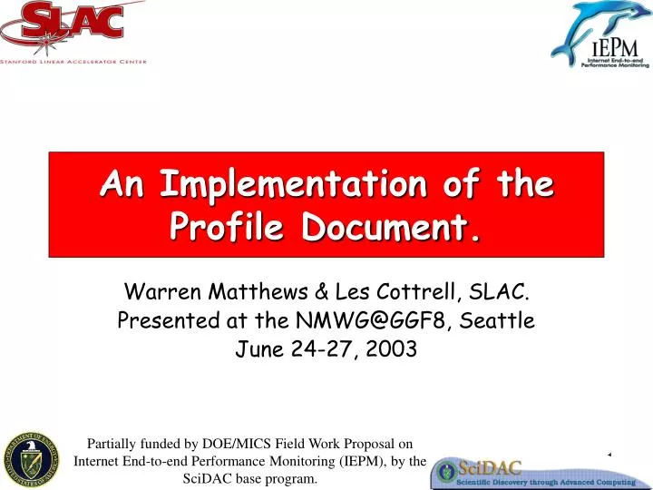 an implementation of the profile document