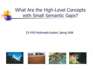 What Are the High-Level Concepts with Small Semantic Gaps?