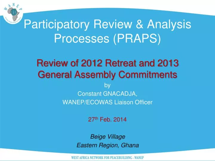 participatory review analysis processes praps