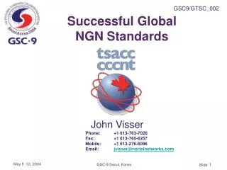 Successful Global NGN Standards