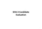 SHA-3 Candidate Evaluation