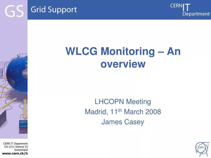 wlcg monitoring an overview