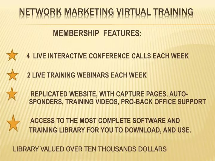 network marketing virtual training