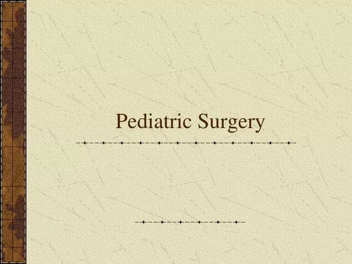 pediatric surgery