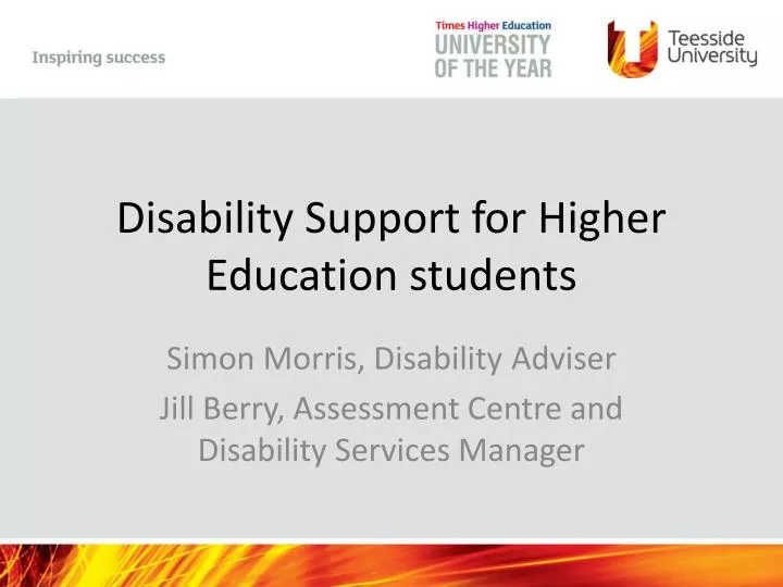 disability support for higher education students