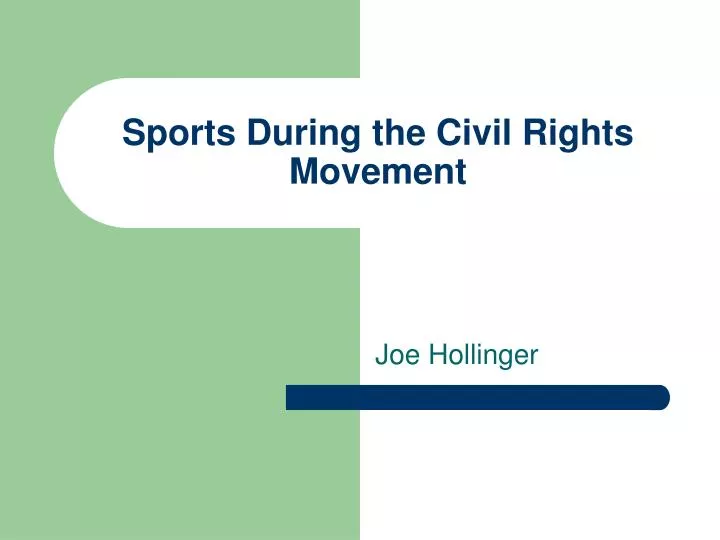 sports during the civil rights movement