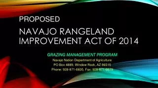 Navajo Rangeland Improvement Act of 2014