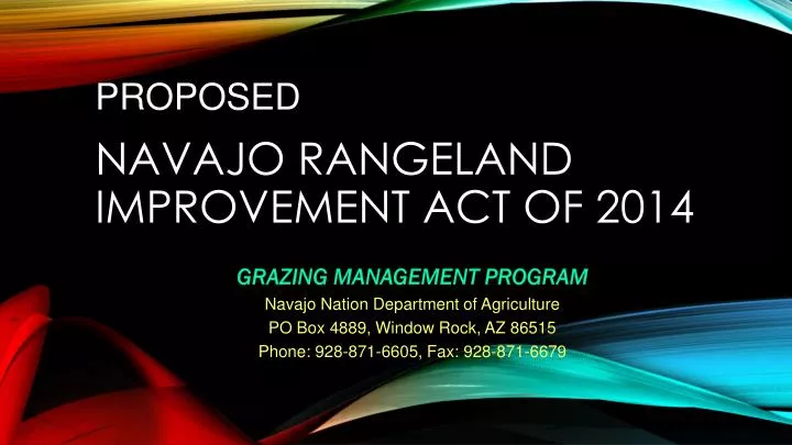 navajo rangeland improvement act of 2014