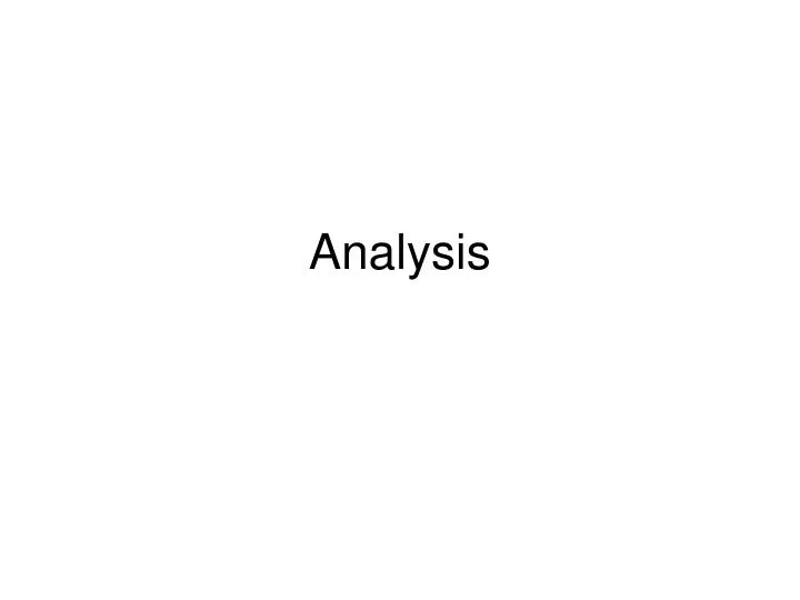 analysis