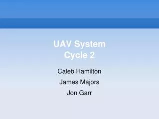 UAV System Cycle 2