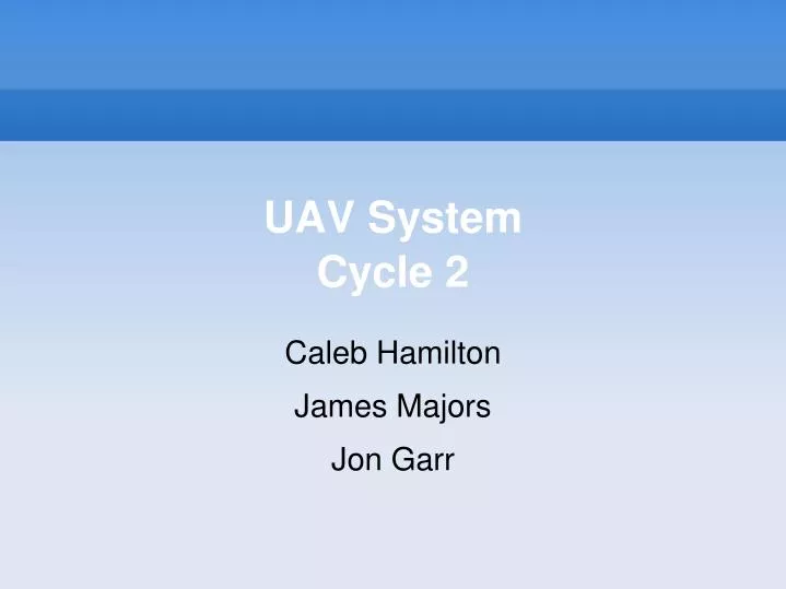 uav system cycle 2