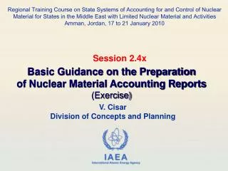 V. Cisar Division of Concepts and Planning