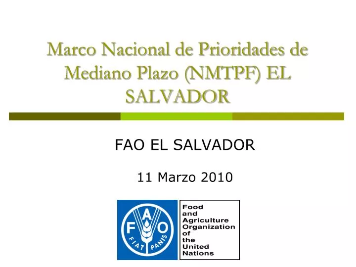 marco nacional de prioridades de mediano plazo nmtpf el salvador