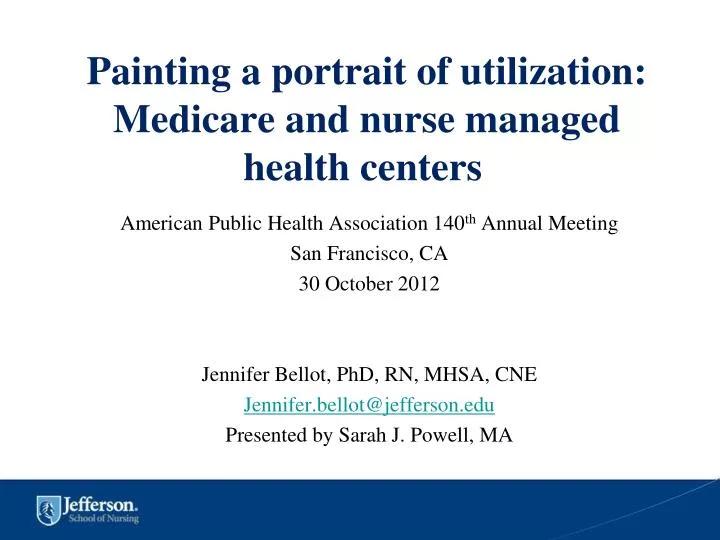 painting a portrait of utilization medicare and nurse managed health centers