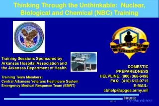 Thinking Through the Unthinkable: Nuclear, Biological and Chemical (NBC) Training