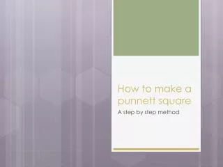 How to make a punnett square