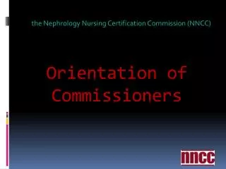 Orientation of Commissioners
